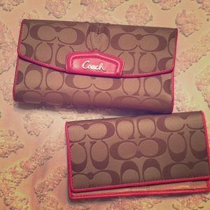 Coach wallet with matching check book cover